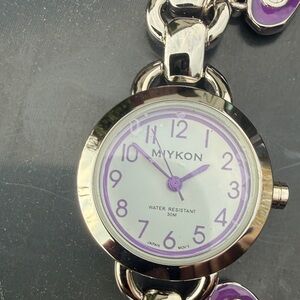 #103 Women's Silver and Purple Watch